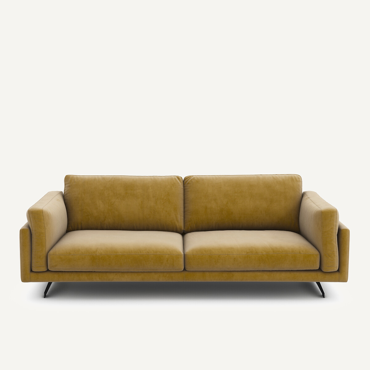 Καναπές από βελούδο Μ99xΠ213xΥ82cm