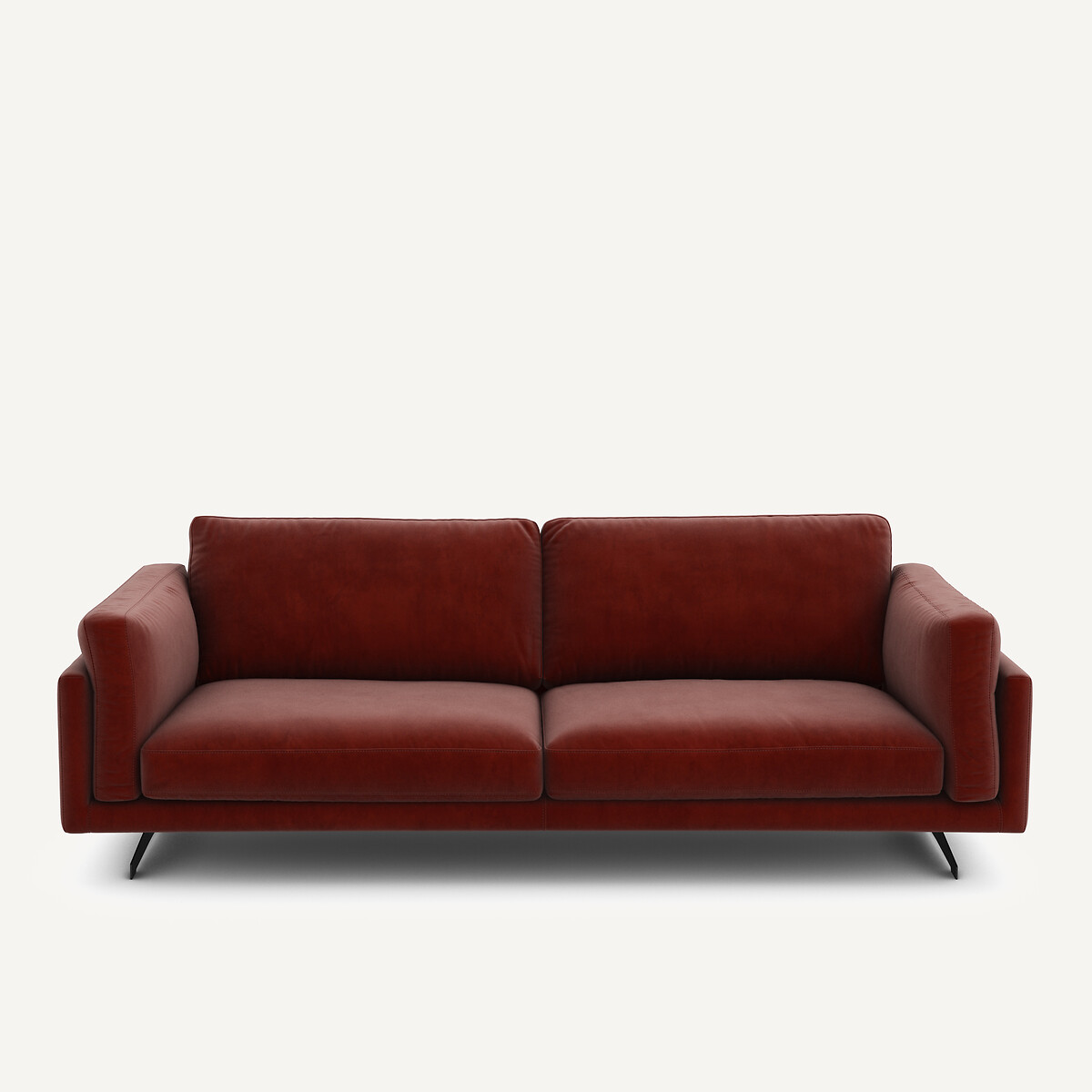 Καναπές από βελούδο Μ99xΠ213xΥ82cm