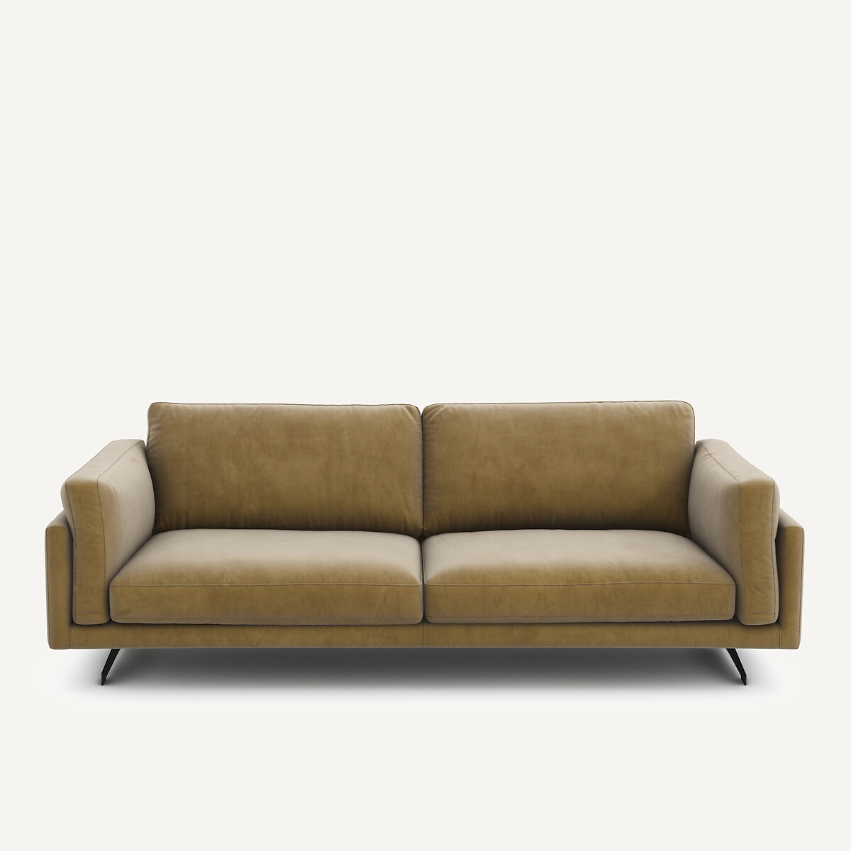 Καναπές από βελούδο Μ99xΠ213xΥ82cm