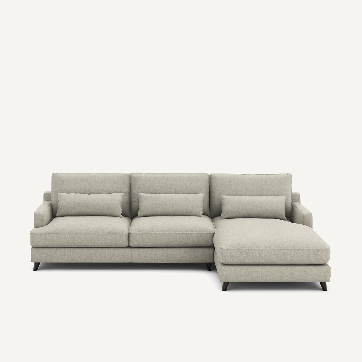 Γωνιακός καναπές με τουίντ ταπετσαρία Μ172xΠ294xΥ83cm