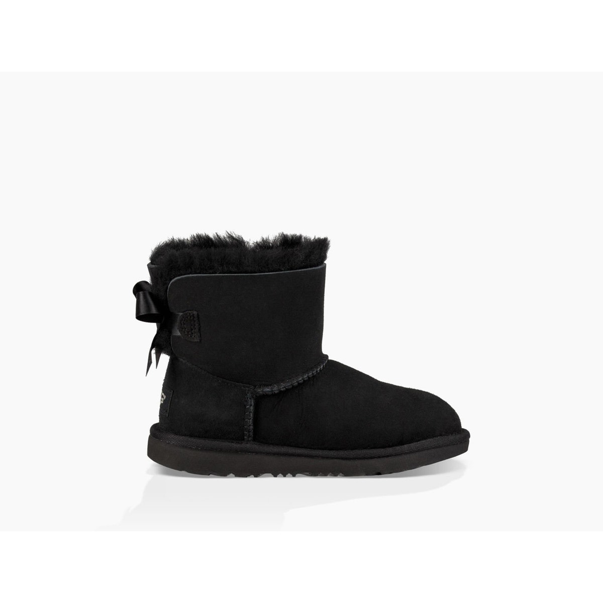 Kids Mini Bailey Bow II Fur-Lined Suede Ankle Boots