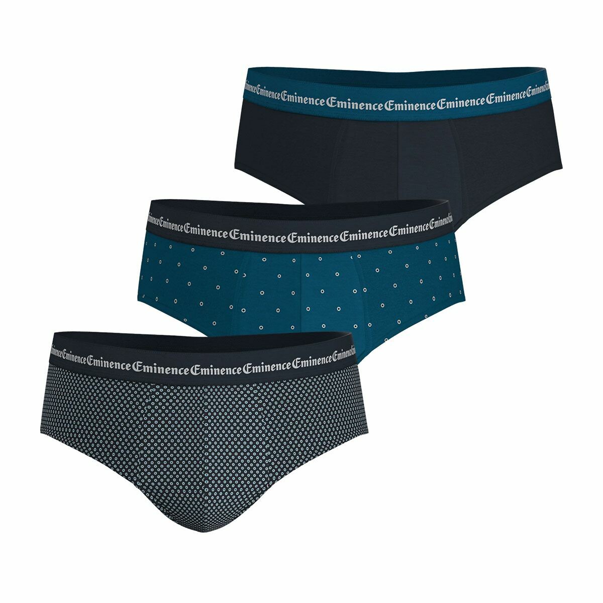 Χαμηλόμεσο σλιπ BUSINESS PRINT, σετ των 3