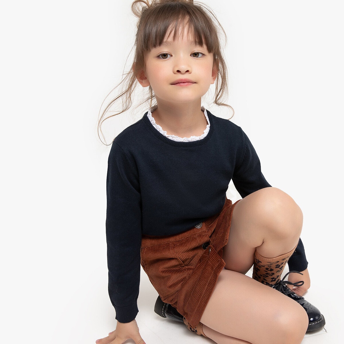 Πλεκτό με όψη 2 σε 1 και γιακά στο βελονάκι