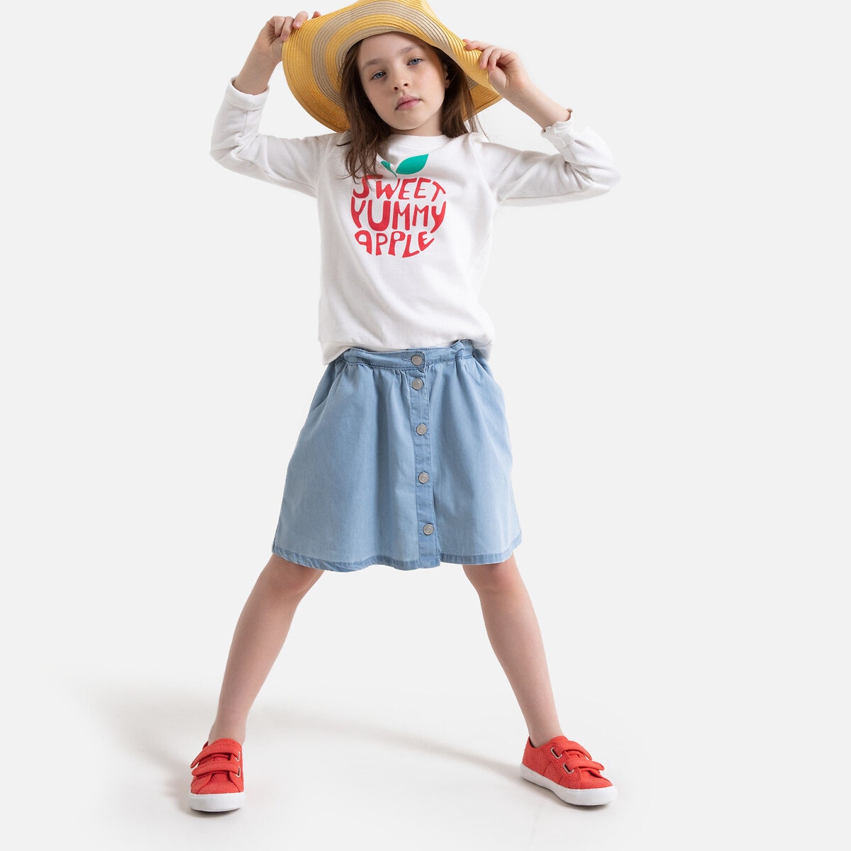 Κοντή φούστα από ελαφρύ ντένιμ, 3 - 12 ετών ΠΑΙΔΙ | Φούστες | Mini