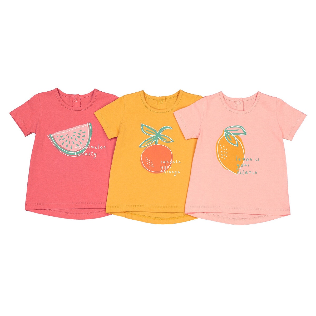Σετ 3 T-shirt με στάμπα φρούτα, 1 μηνός-4 ετών ΠΑΙΔΙ | Μπλούζες & Πουκάμισα | T-shirts