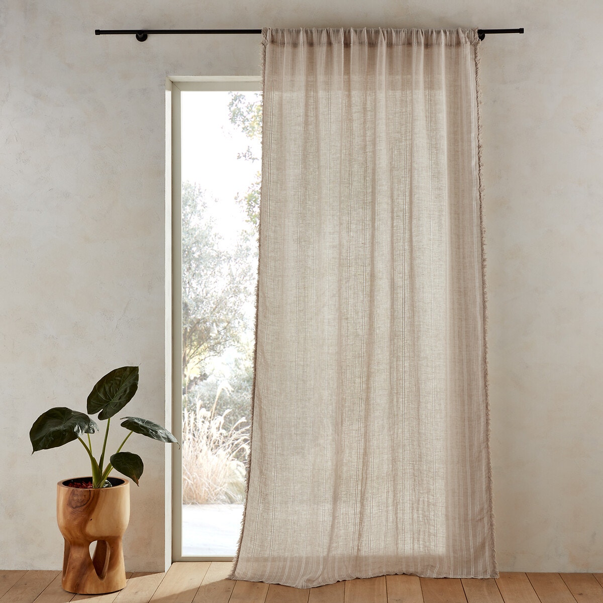 AM.PM Βουάλ κουρτίνα από λινό και βισκόζη 140x320 cm