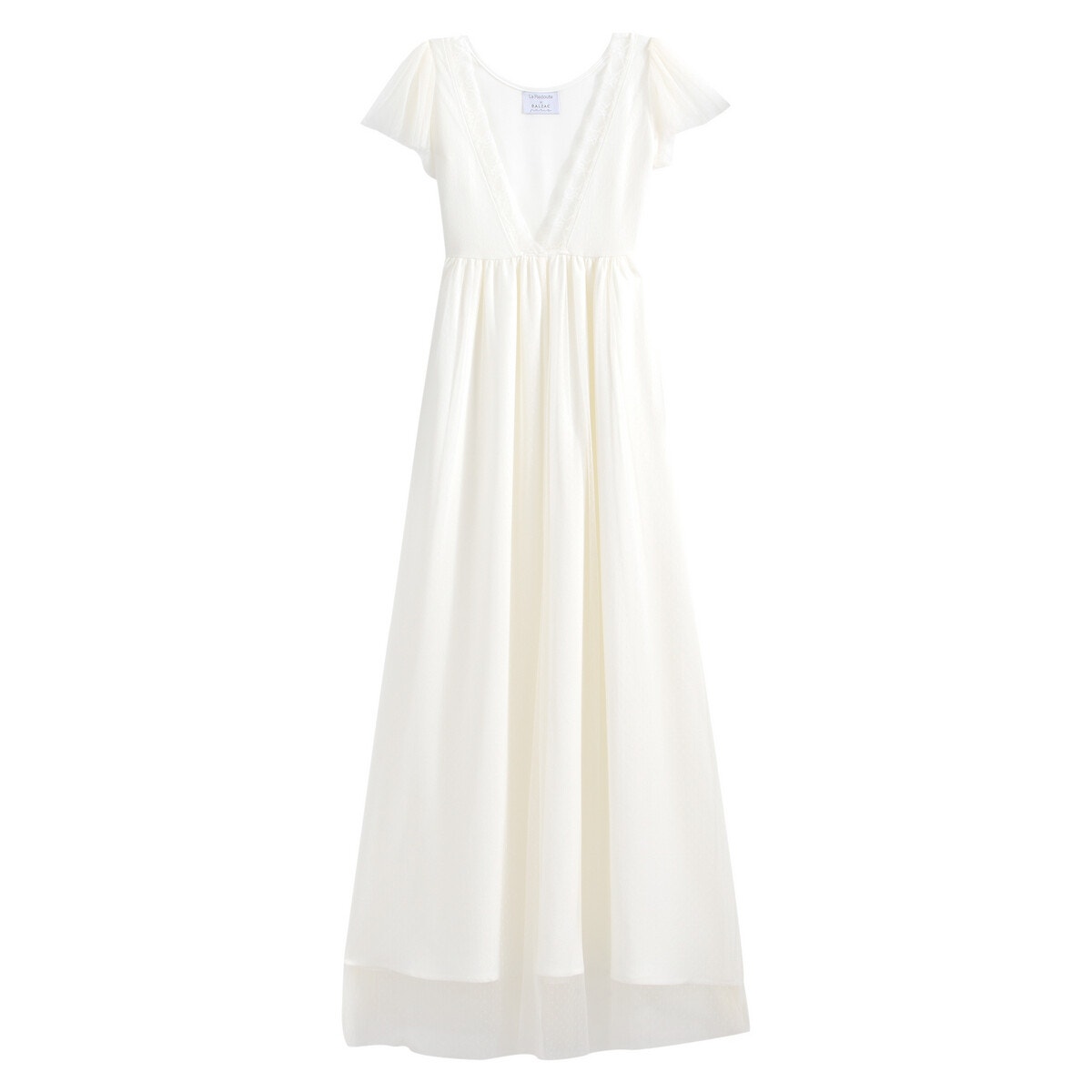 BALZAC PARIS X LA REDOUTE COLLECTIONS Kοντομάνικο νυφικό φόρεμα