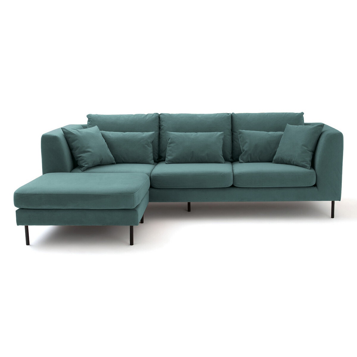Γωνιακός καναπές 4 θέσεων από βελούδο, Cessao