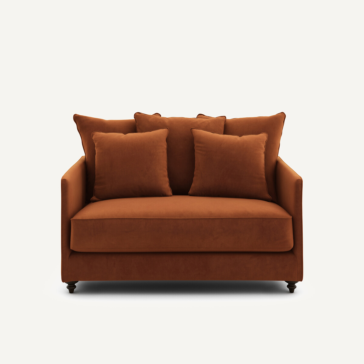 2θέσιος πτυσσόμενος καναπές από βελούδο Μ105xΠ133xΥ93cm