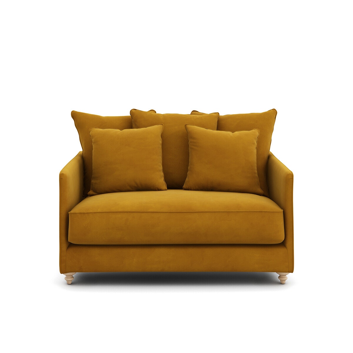 2θέσιος πτυσσόμενος καναπές από βελούδο Μ105xΠ133xΥ93cm