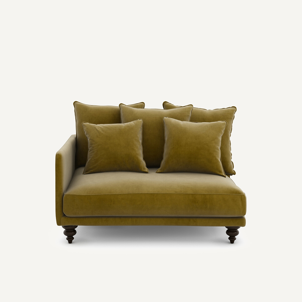 AM.PM Μισός καναπές από βελούδο Μ105xΠ132xΥ93cm