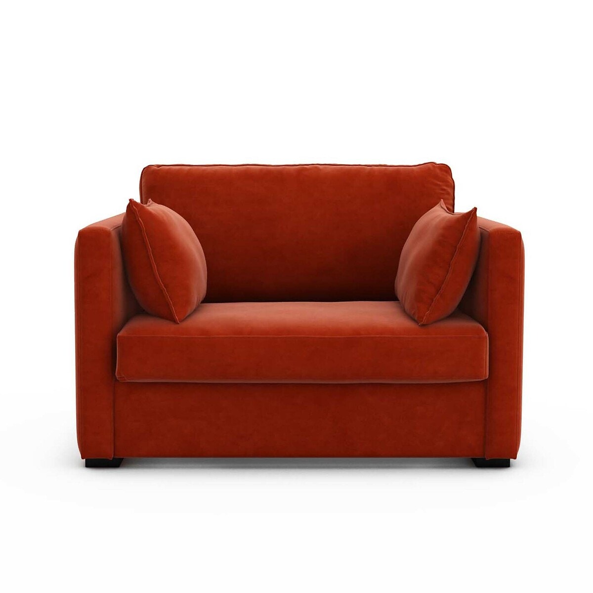 2θέσιος πτυσσόμενος καναπές από βελούδο Μ98xΠ127xΥ87cm