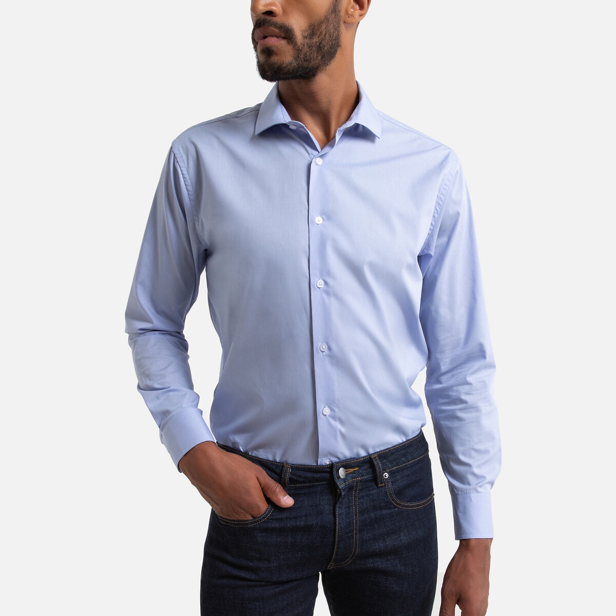 Μακρυμάνικο πουκάμισο με λοξό γιακά ΑΝΔΡΑΣ | Μπλούζες & Πουκάμισα | Πουκάμισα