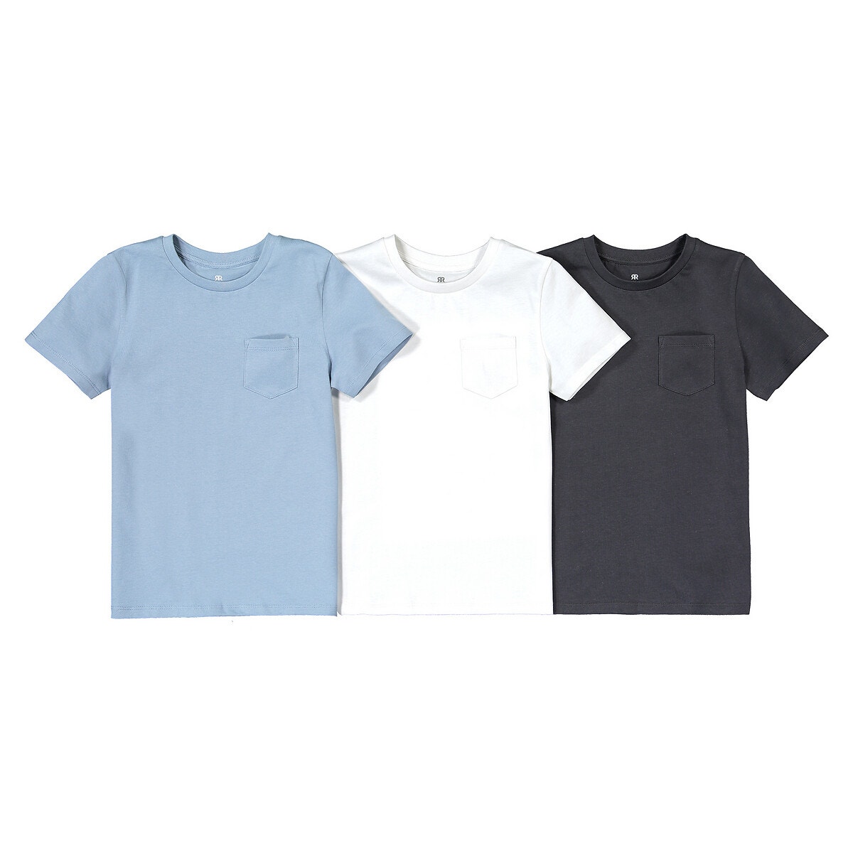 Σετ 3 μονόχρωμα κοντομάνικα T-shirt, 3-12 ετών ΠΑΙΔΙ | Μπλούζες & Πουκάμισα | T-shirts