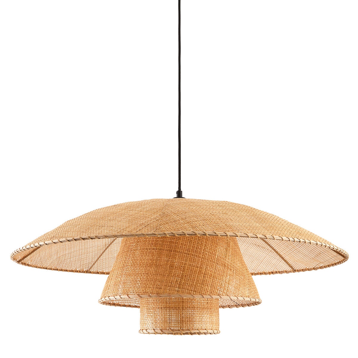 La Redoute Interieurs Φωτιστικό οροφής από ρατάν Μ80xΠ80xΥ110cm