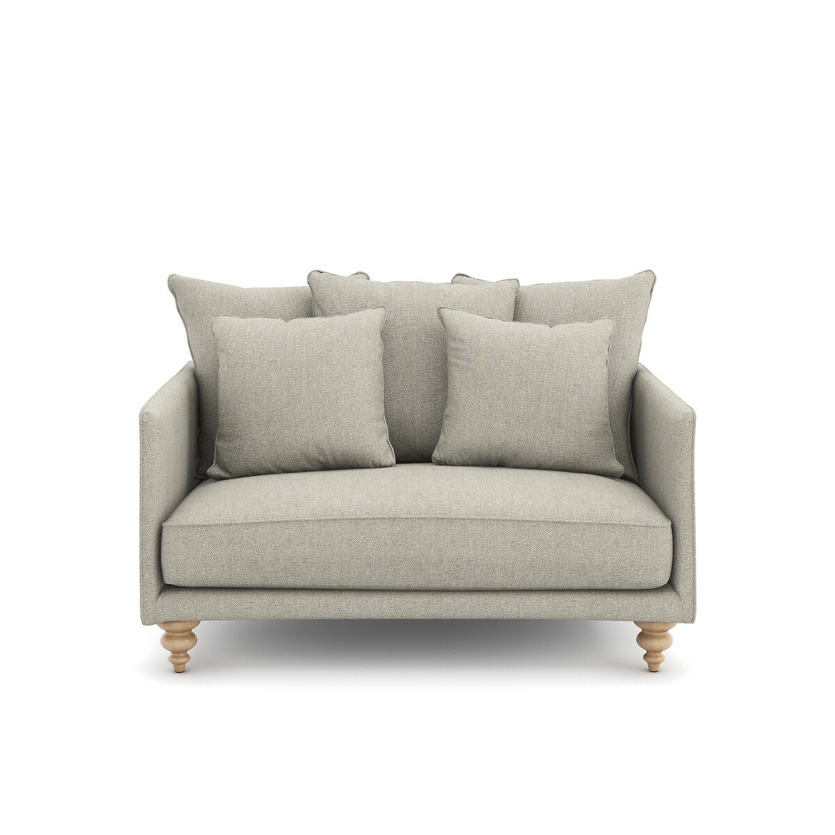 Διθέσιος καναπές με τουίντ ταπετσαρία Μ105xΠ138xΥ93cm