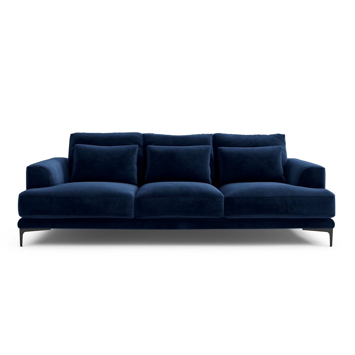 Καναπές από βελούδο Μ105xΠ217xΥ83cm