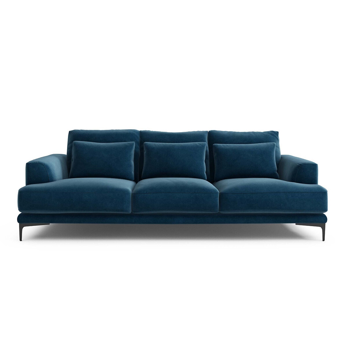 Καναπές από βελούδο Μ105xΠ217xΥ83cm