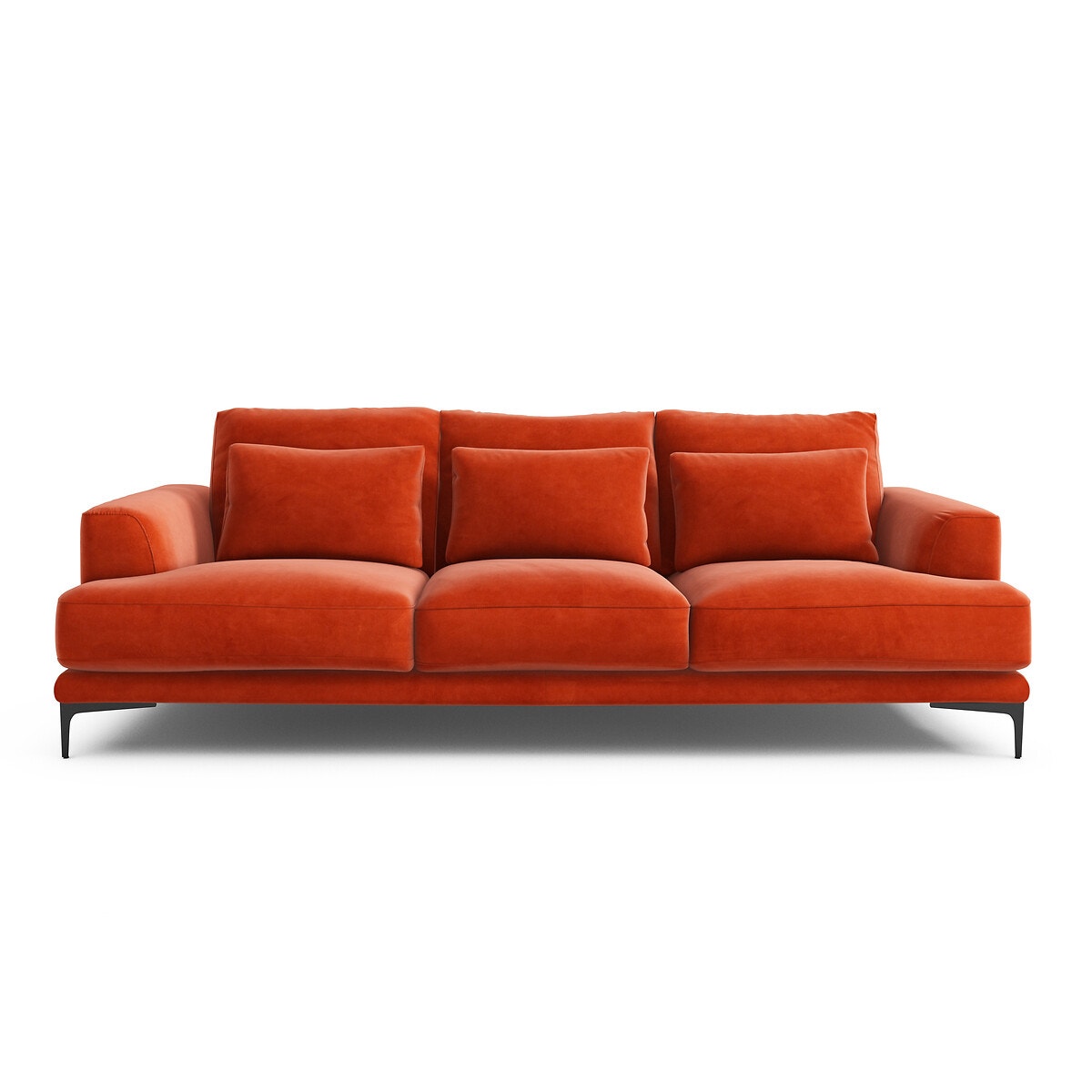 Καναπές από βελούδο Μ105xΠ217xΥ83cm