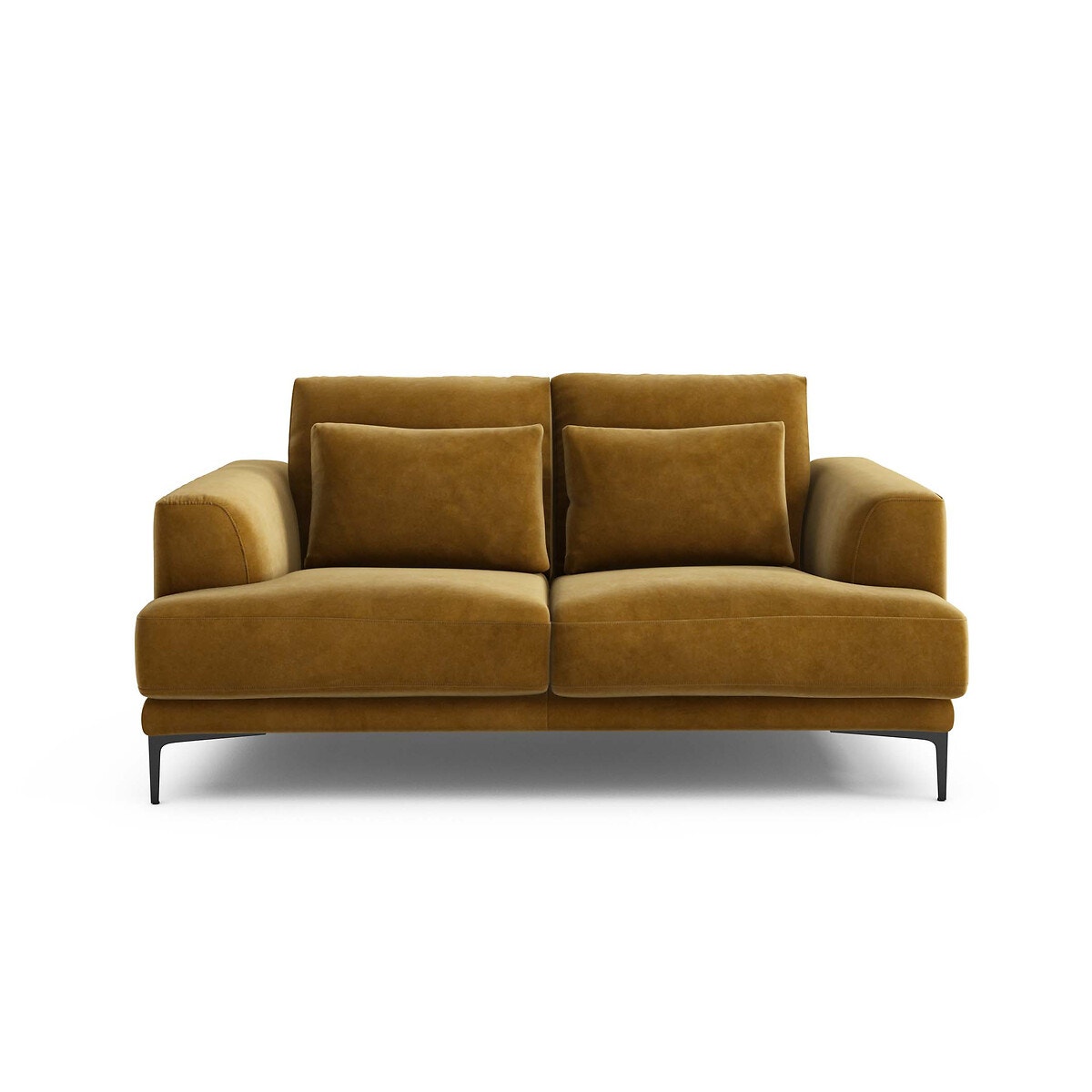 Διθέσιος καναπές από βελούδο Μ105xΠ177xΥ83cm