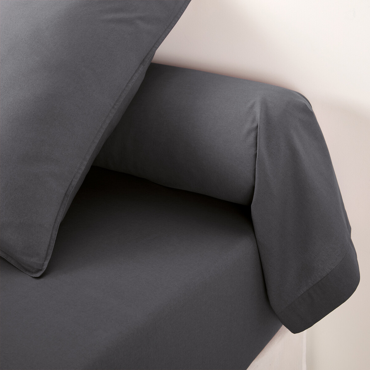 Μονόχρωμη θήκη για καραμέλα από προπλυμένο βαμβάκι 85x185 cm