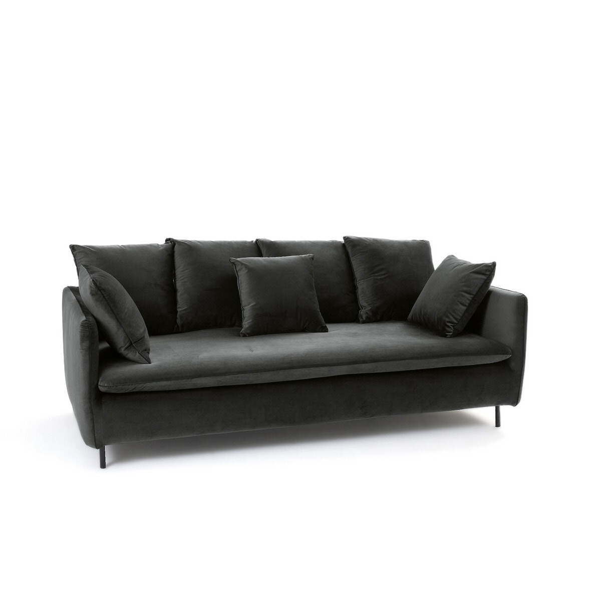 Καναπές 3 ή 5 θέσεων από βελούδο Μ98xΠ207xΥ84cm