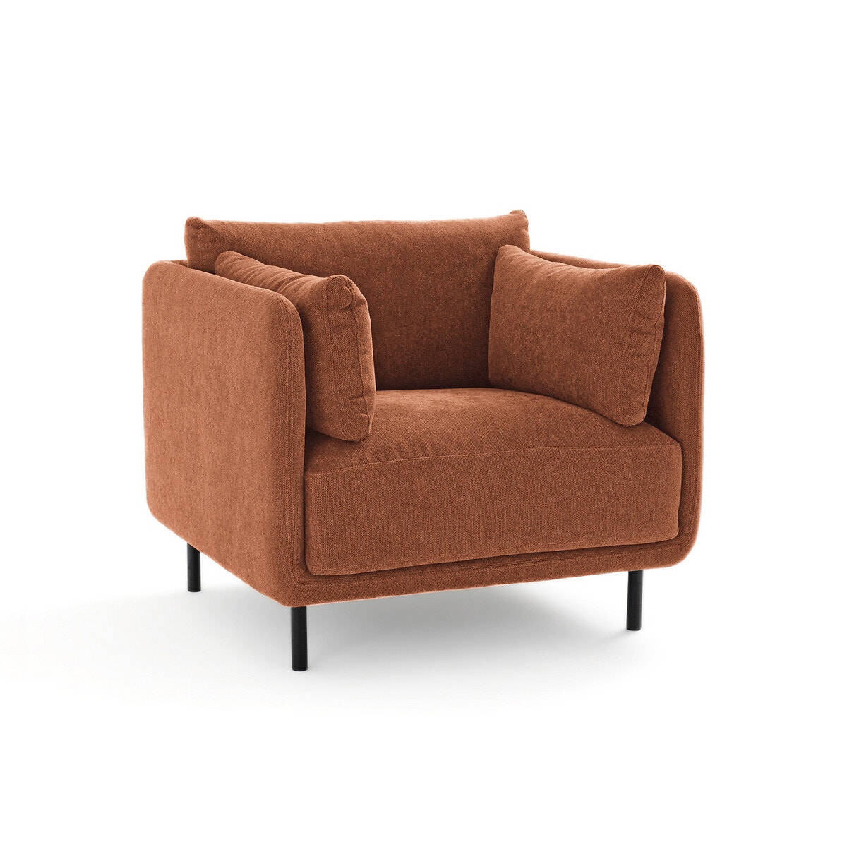 Πολυθρόνα με ταπετσαρία ανάγλυφης ύφανσης Μ95xΠ97xΥ85cm