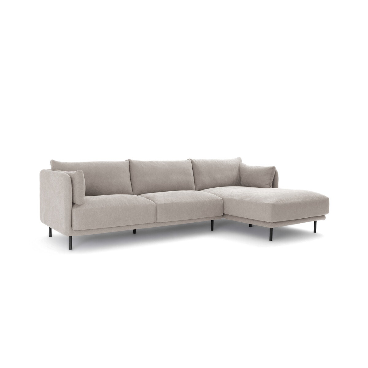 Γωνιακός καναπές με ταπετσαρία ανάγλυφης ύφανσης Μ165xΠ303xΥ84cm