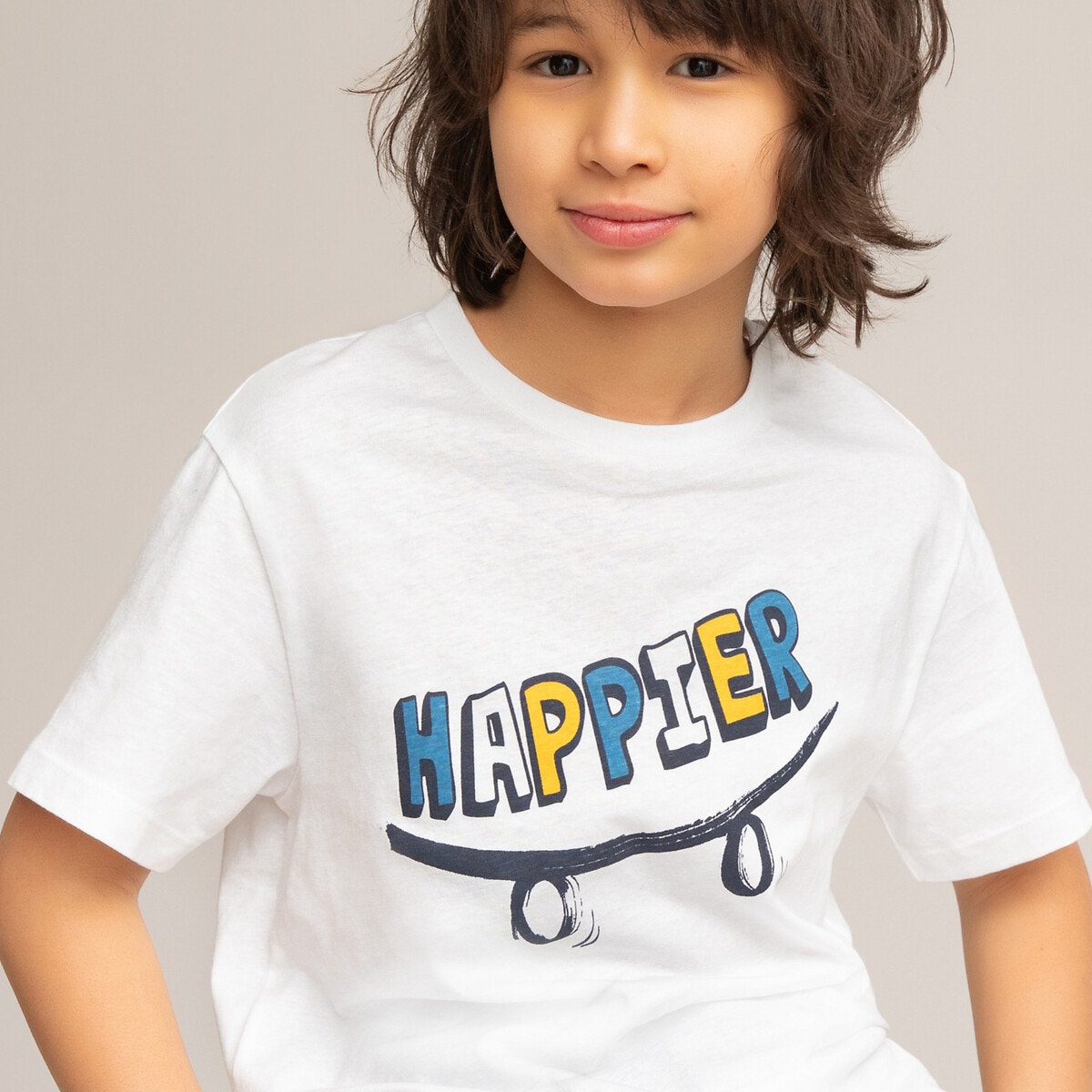 ΠΑΙΔΙ | Μπλούζες & Πουκάμισα | T-shirts T-shirt με μήνυμα στη λαιμόκοψη, 3-12 ετών