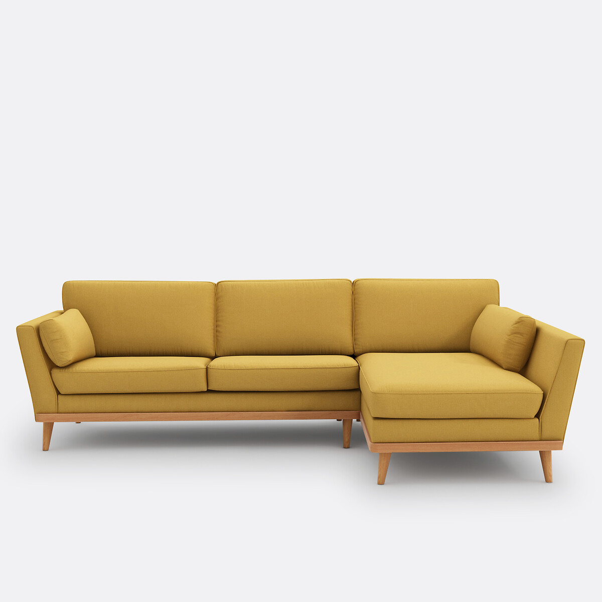 Γωνιακός καναπές από βαμβάκι λινό Μ170xΠ269xΥ85cm