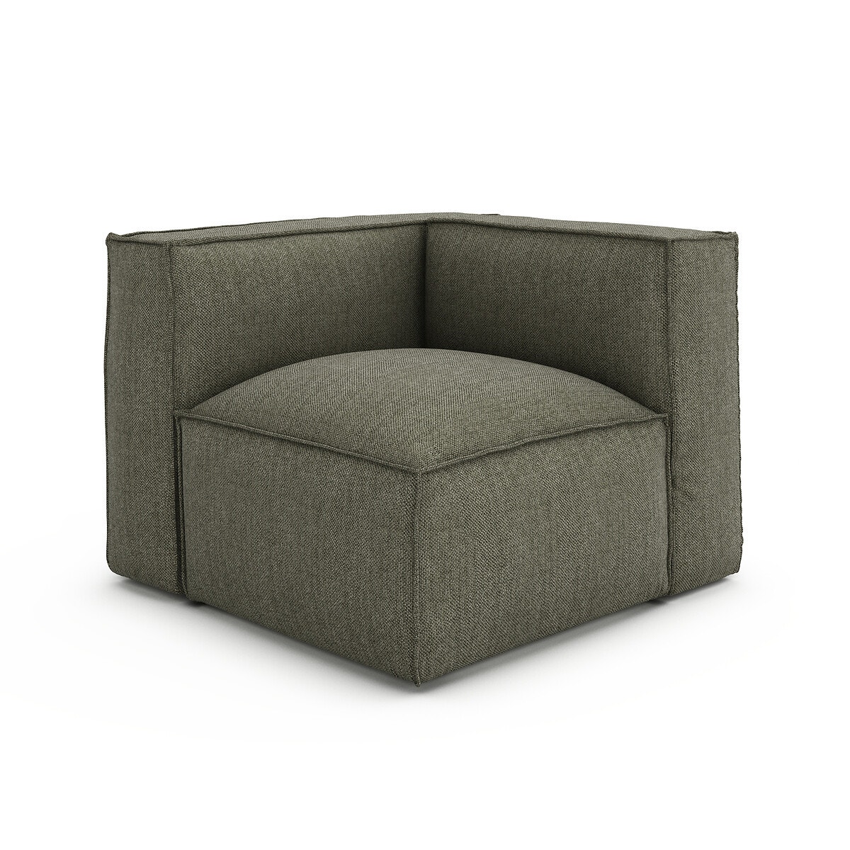 Γωνιακή πολυθρόνα με ταπετσαρία με ανάγλυφη υφή, Seven