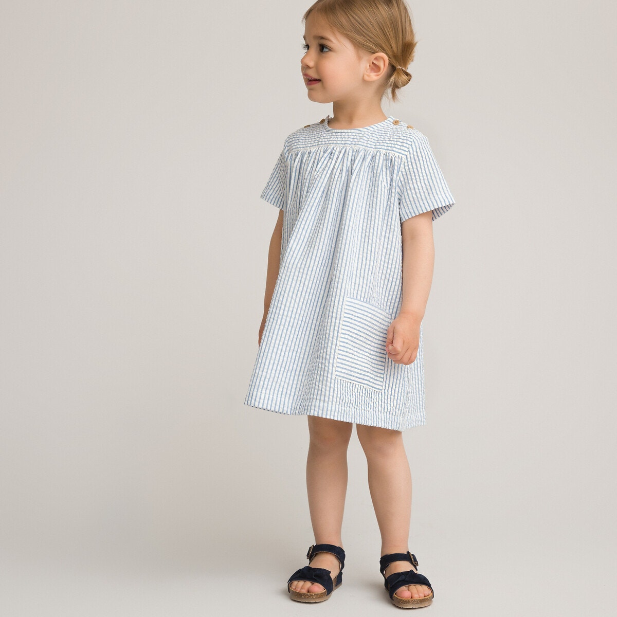 Ριγέ κοντομάνικο φόρεμα, 3 μηνών - 4 ετών ΠΑΙΔΙ | Φορέματα | Κοντά μανίκια