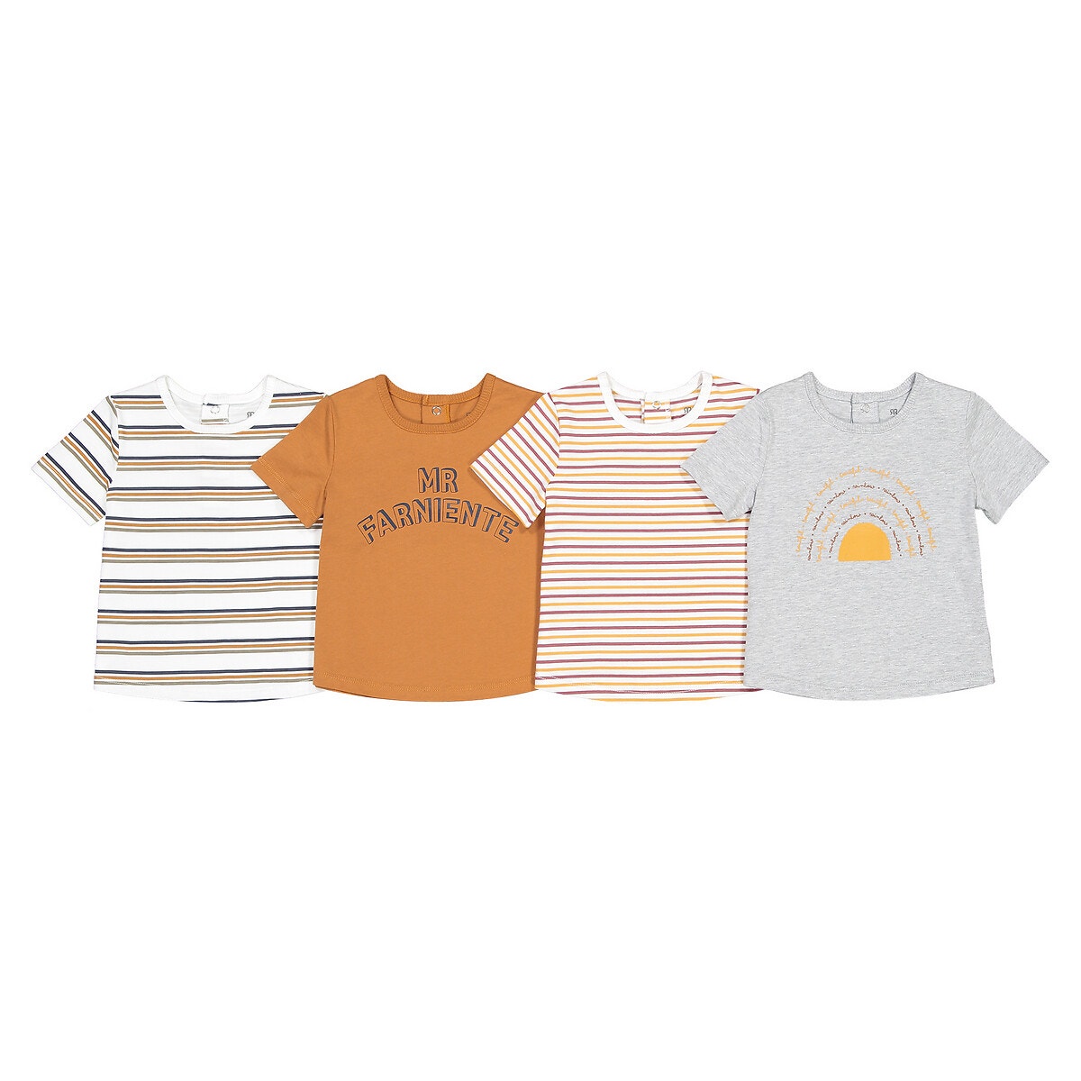 ΠΑΙΔΙ | Μπλούζες & Πουκάμισα | Τοπ Σετ 4 μακρυμάνικες μπλούζες από βιολογικό βαμβάκι, 1 μηνός - 4 ετών