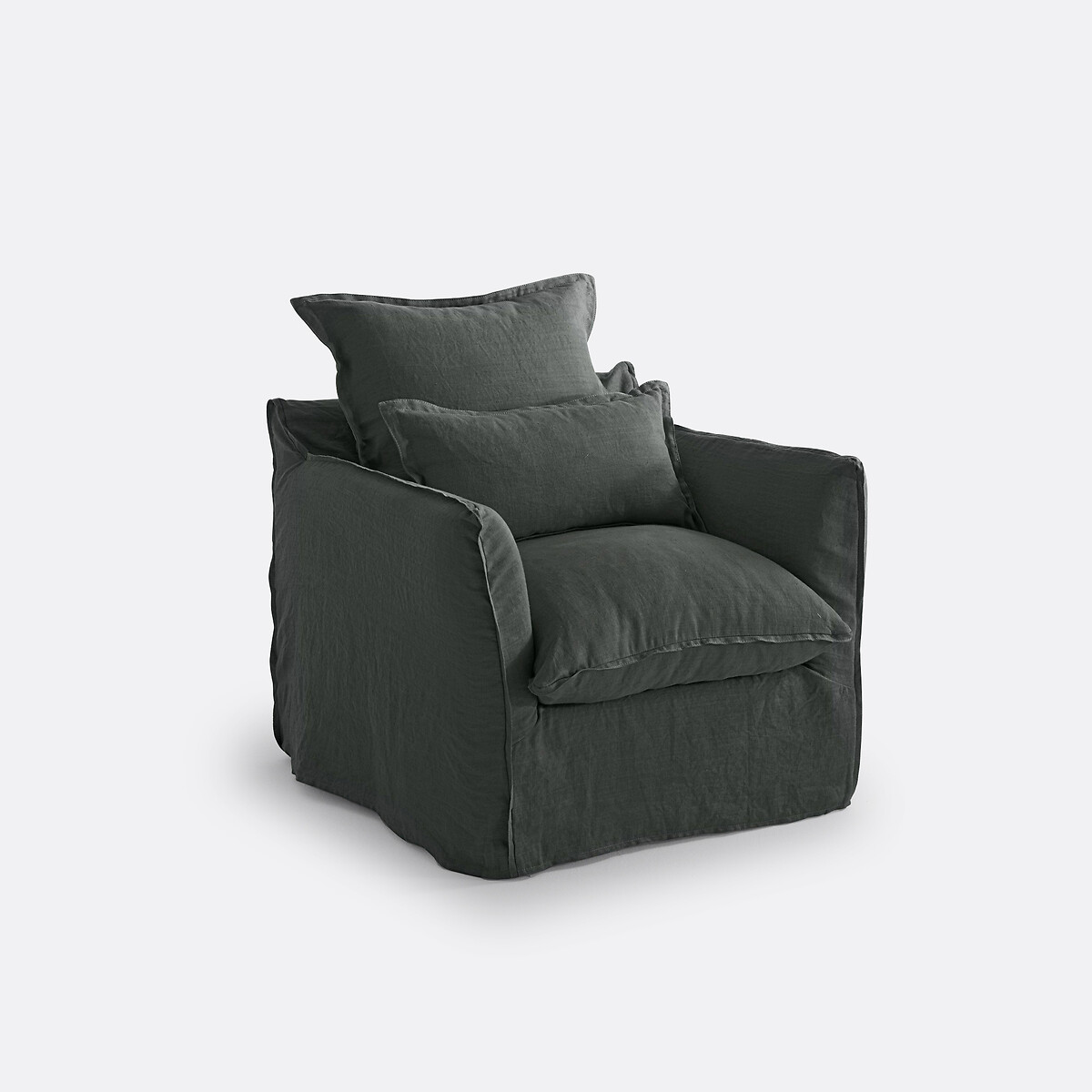 La Redoute Interieurs Κάλυμμα για πολυθρόνα από λινό One size Μ91xΠ88xΥ90cm