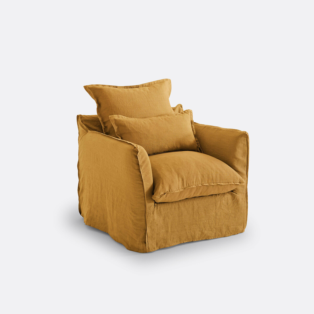 La Redoute Interieurs Κάλυμμα για πολυθρόνα από λινό One size Μ91xΠ88xΥ90cm