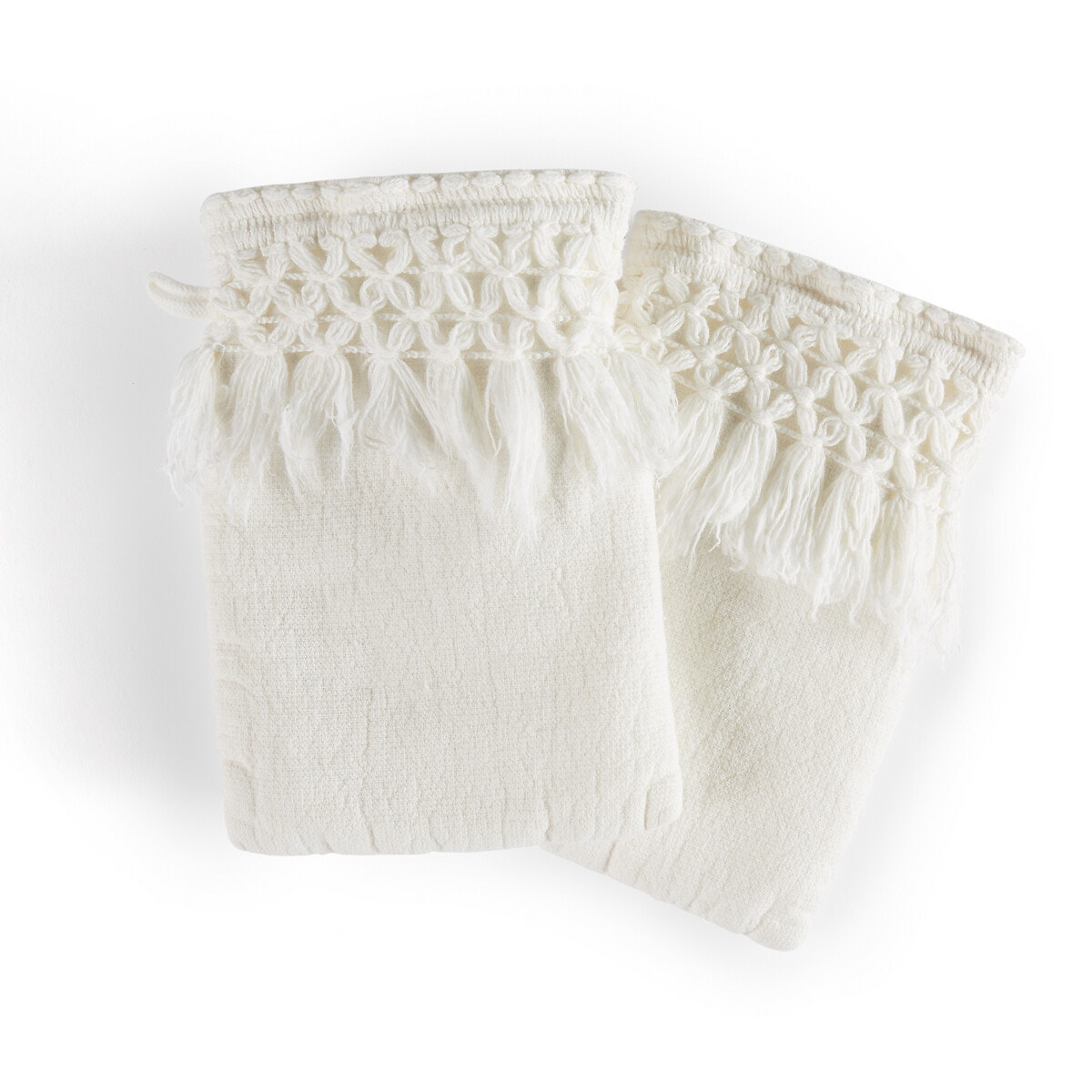 Σετ 2 γάντια μπάνιου από οργανικό βαμβάκι λινό, Kiramy