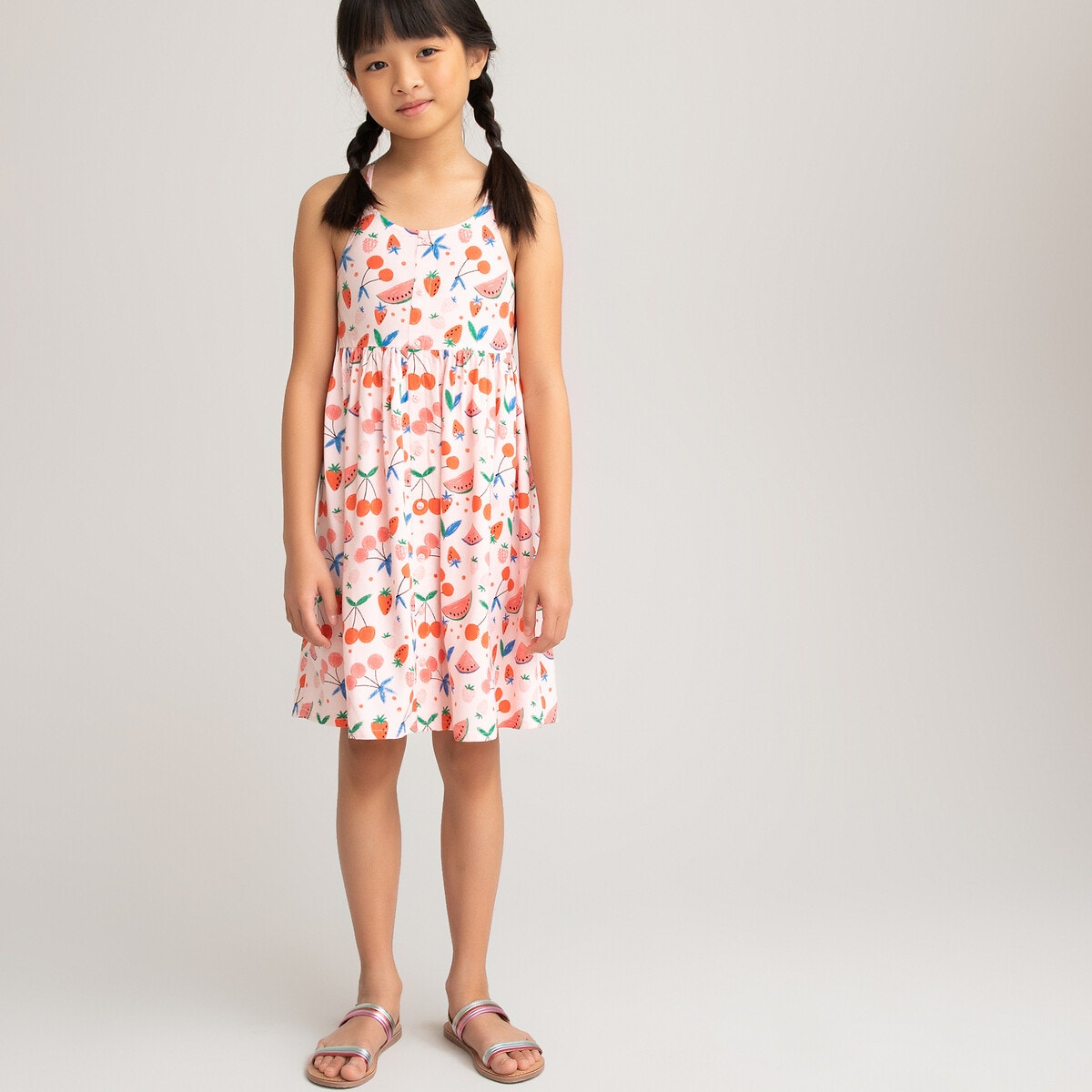 ΠΑΙΔΙ | Φορέματα | Αμάνικα Εμπριμέ χυτό φόρεμα με λεπτές τιράντες, 3-12 ετών