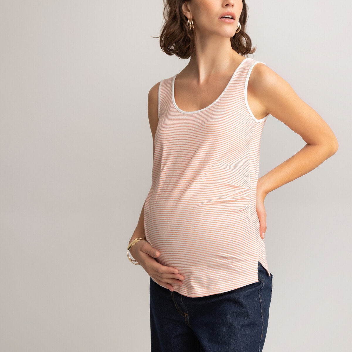 ΓΥΝΑΙΚΑ | Ρούχα Εγκυμοσύνης | Μπλούζες & Πουκάμισα | Τοπ Σετ 2 αμάνικες μπλούζες εγκυμοσύνης από βιολογικό βαμβάκι