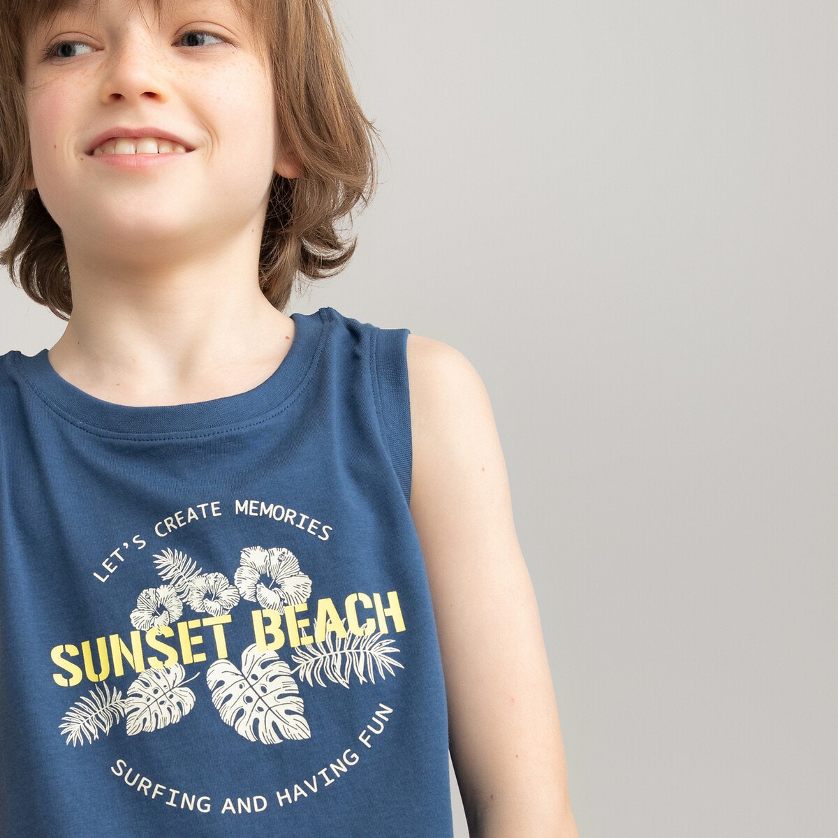 ΠΑΙΔΙ | Μπλούζες & Πουκάμισα | T-shirts Αμάνικη εμπριμέ μπλούζα από οργανικό βαμβάκι, 3-12 ετών