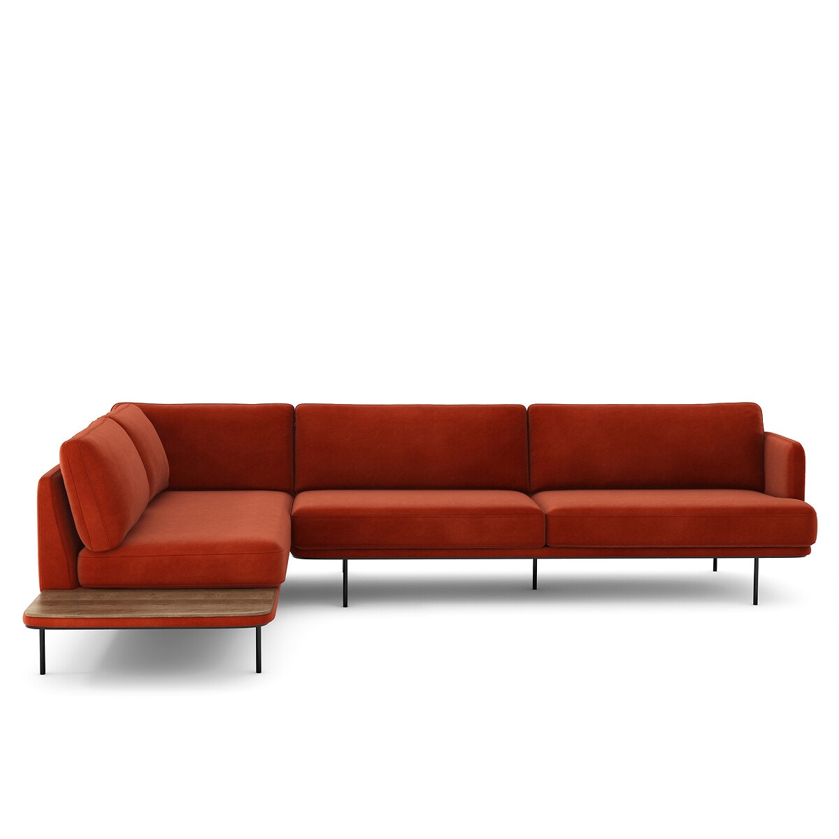 Σπίτι > Έπιπλα > Καθιστικό > Καναπέδες > Γωνιακοί καναπέδες Γωνιακός καναπές από βελούδο Μ221xΠ309xΥ80cm
