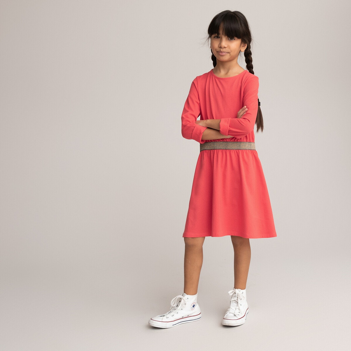 Μακρυμάνικο φόρεμα από οργανικό βαμβάκι