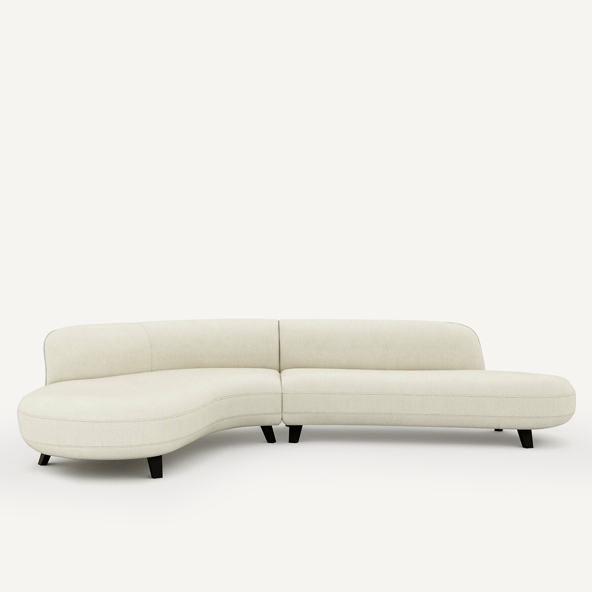 Γωνιακός καναπές από λινό σαμπρέ Μ183xΠ277xΥ75cm