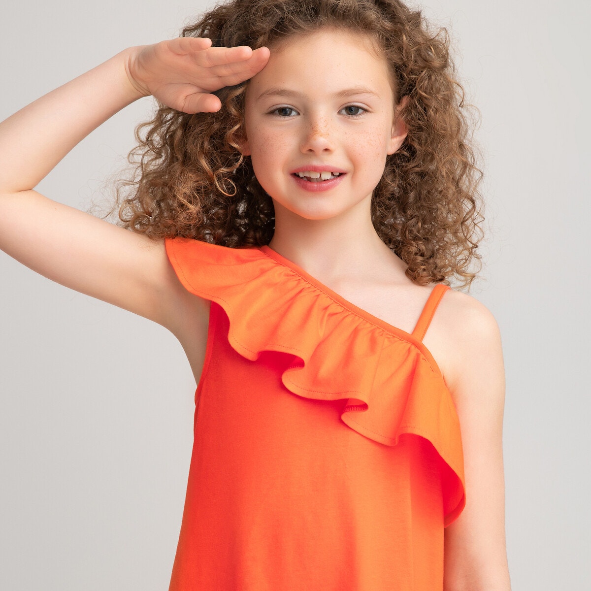 ΠΑΙΔΙ | Φορέματα | Αμάνικα Φόρεμα με βολάν από οργανικό βαμβάκι, 3-12 ετών