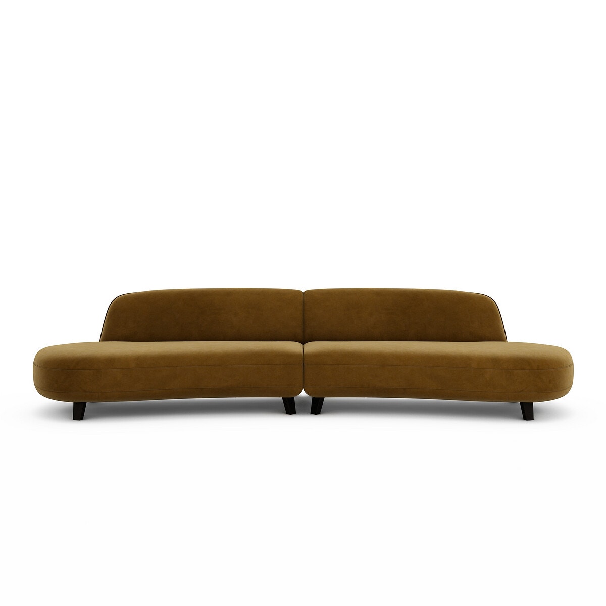 Εξαθέσιος καναπές από βελούδο Μ112xΠ351xΥ75cm