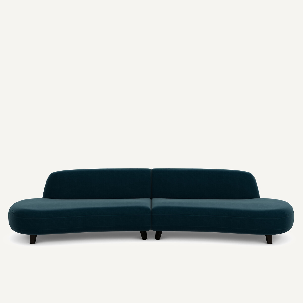 Εξαθέσιος καναπές από βελούδο Μ112xΠ351xΥ75cm