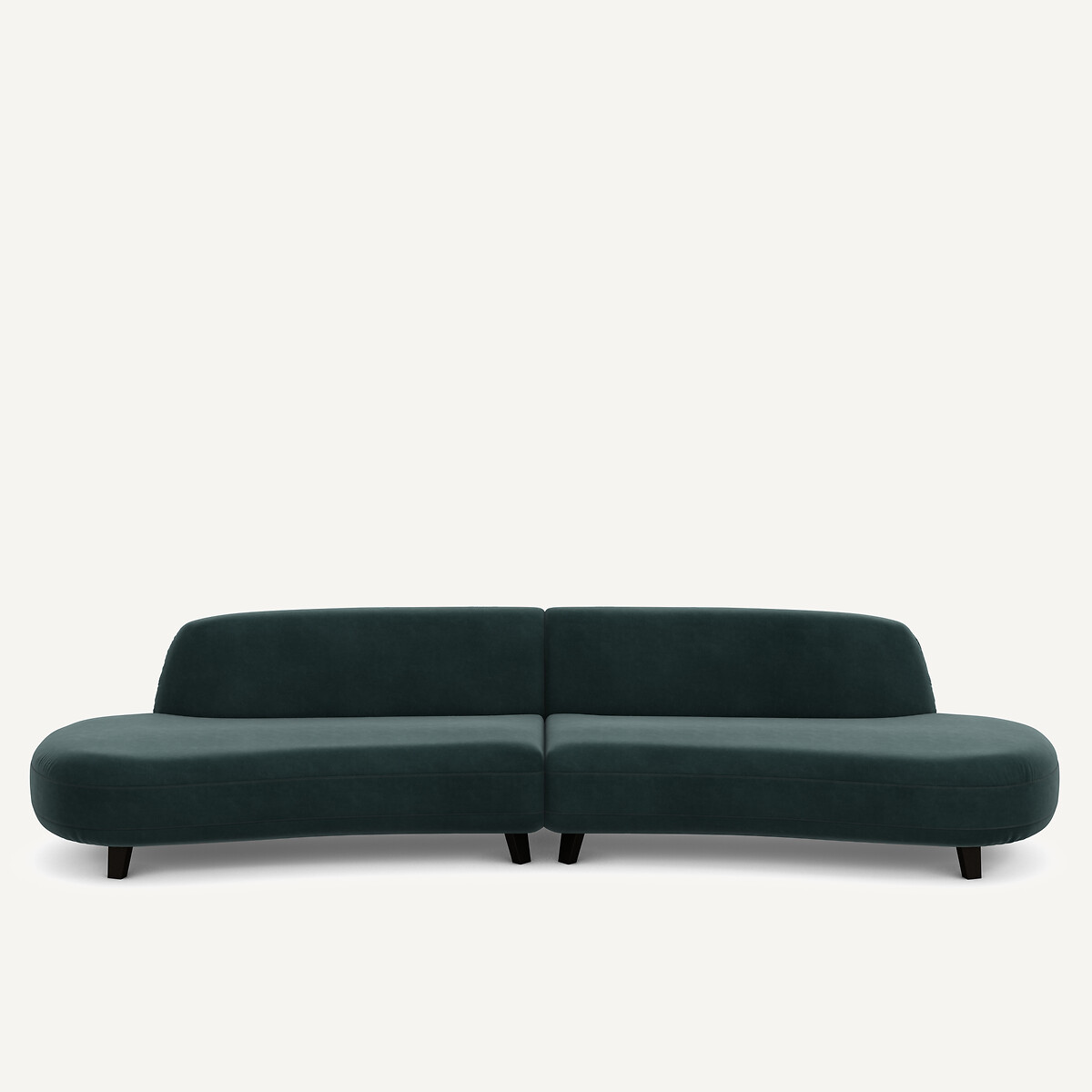 Εξαθέσιος καναπές από βελούδο Μ112xΠ351xΥ75cm