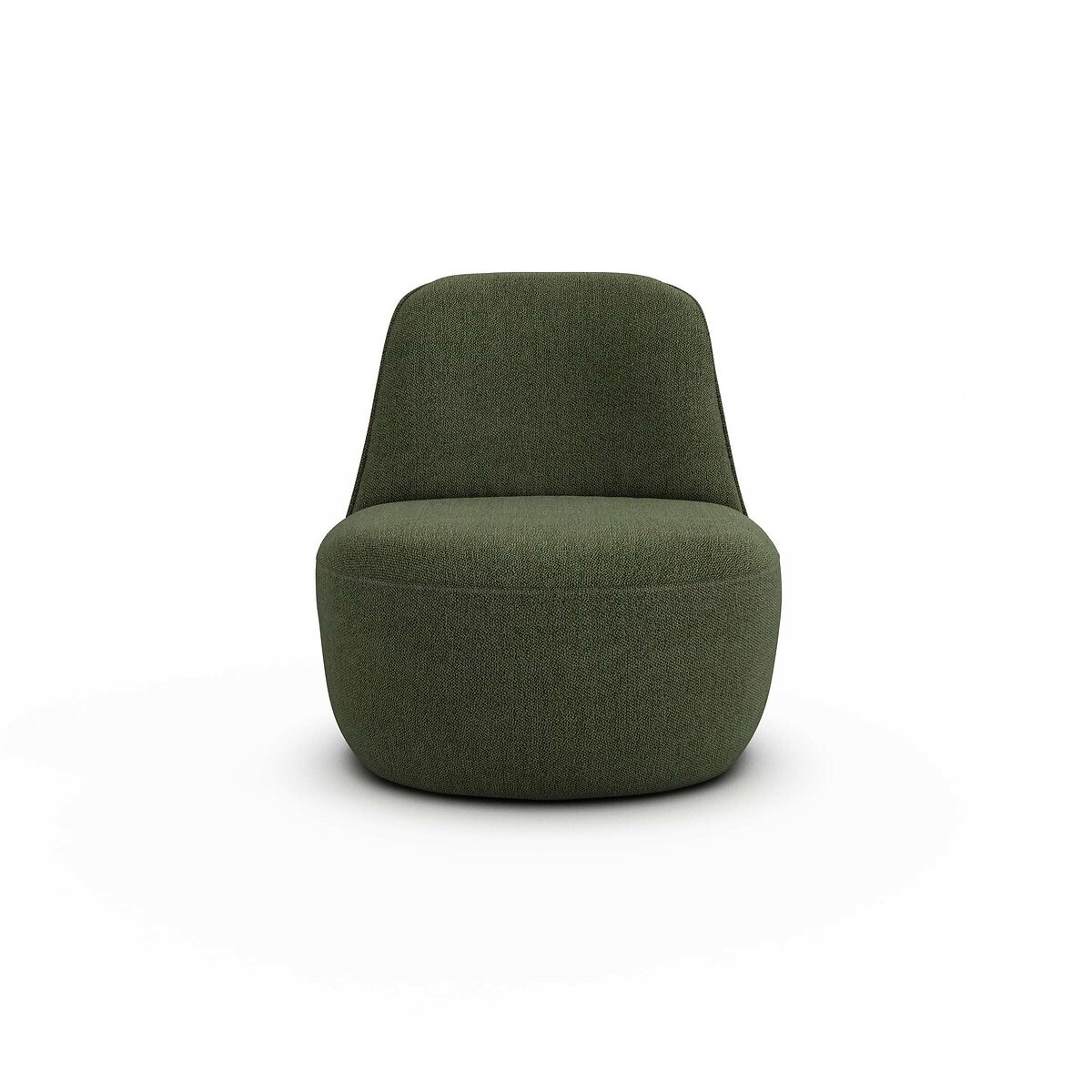 AM.PM Πολυθρόνα με μπουκλέ ταπετσαρία με μελανζέ όψη Μ75xΠ72xΥ75cm