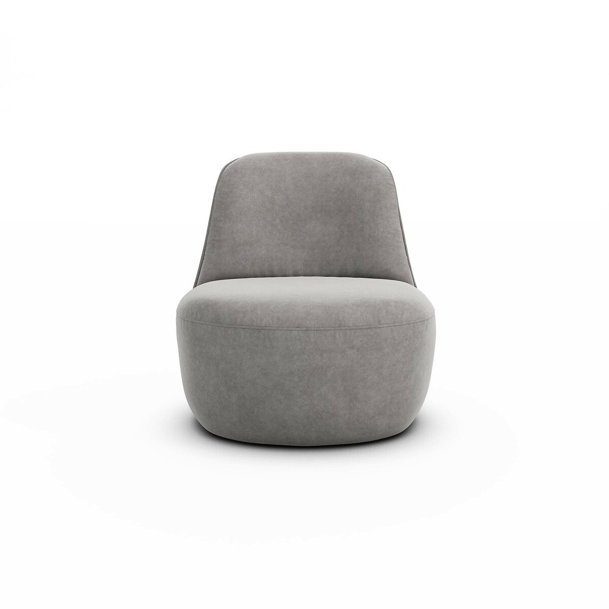 Πολυθρόνα από βελούδο stonewashed Μ75xΠ72xΥ75cm