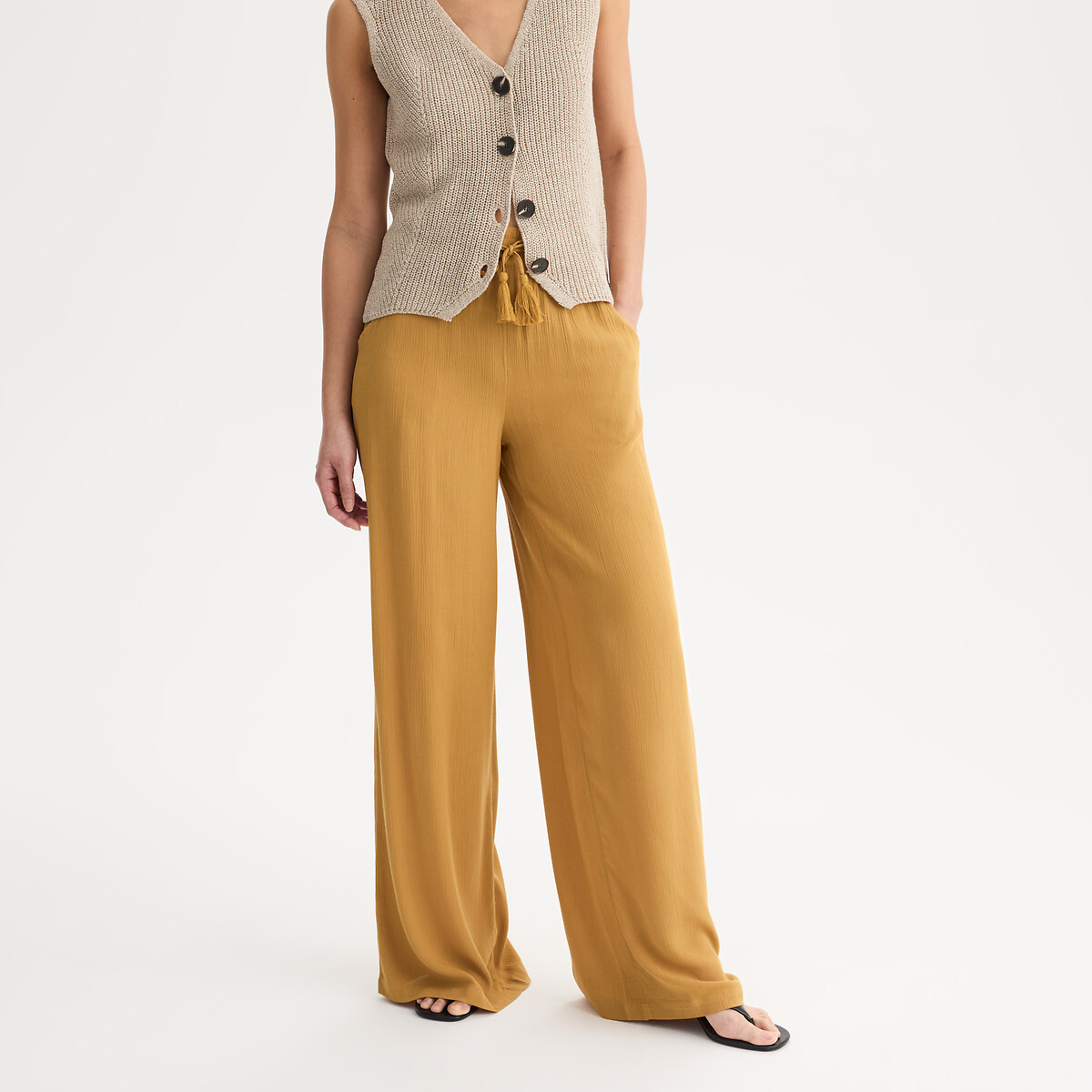 ANNE WEYBURN Φαρδύ παντελόνι από κρεπόν