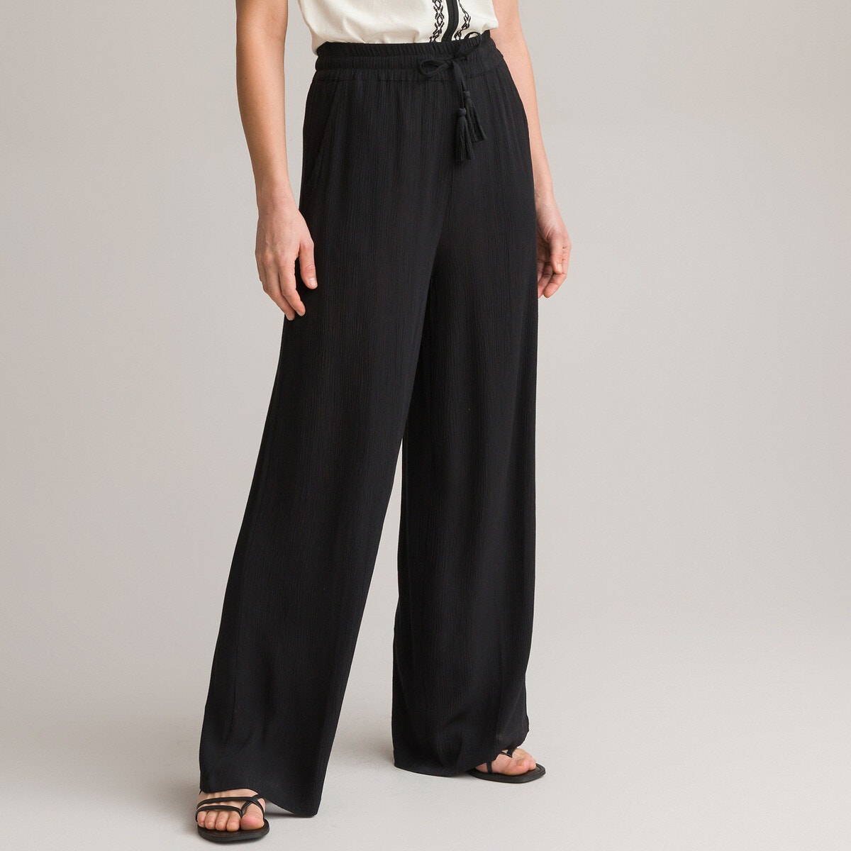 ANNE WEYBURN Φαρδύ παντελόνι από κρεπόν